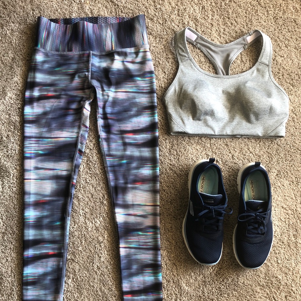 Champion printed leggings gray size small
